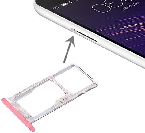 JINParts Cep Telefonu Tamir Parçaları ıçin Uyumlu Meizu Meilan Metal SIM + SIM/Micro SD Kart Tepsi(Pembe) Bölüm Değiştirin