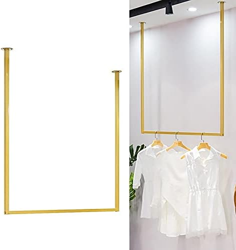 Tavana Monte elbise askısı, Altın U-Şekilli Raf Ekran Asılı Giysi Rafları düğün elbisesi Organizasyon, giysi Çubuk Depolama