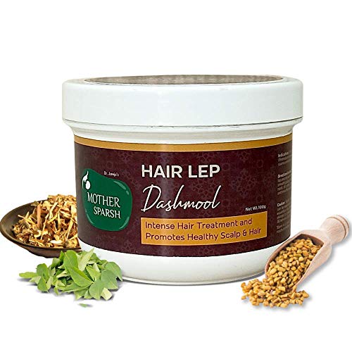 Forten Mother Sparsh Dashmool hair lep, dashmoola ve köri yaprakları ile %100 ayurveda, saç dökülmesini kontrol eder ve toz