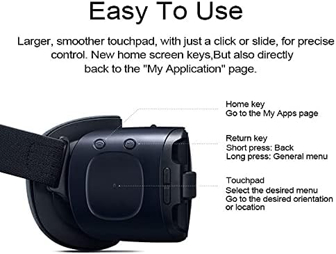 ZNBJJWCP VR Gözlük Bluetooth Denetleyicisi ıle Sanal Gerçeklik 3D Oyun VR Gözlük Mavi Lens Dev Ekran Sineması