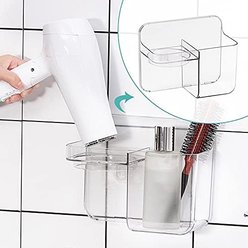 TYZK Duş Rafları Duvara Monte Olmayan Sondaj Saç Kurutma Makinesi Raf, Banyo Tarak Yatak Odası Diş Macunu Banyo Aksesuarları