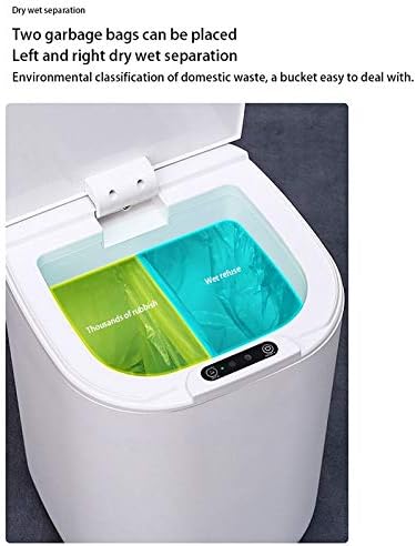 FCYIXIA 16L Akıllı çöp tenekesi Otomatik Indüksiyon Elektrikli Çöp Sensörü çöp kutusu Mutfak Banyo ıçin (Renk: A)