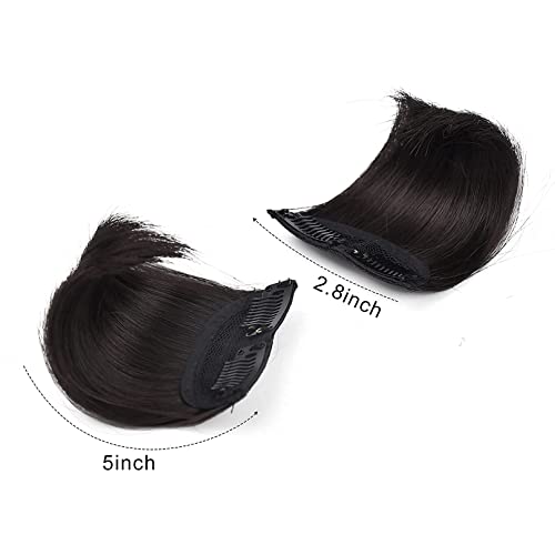 REECHO 5 inç Kısa Kalın Hairpieces Ekleyerek Ekstra Saç Hacmi klipsli postiş Saç Topper İnceltme Saç Kadınlar için 2 paket