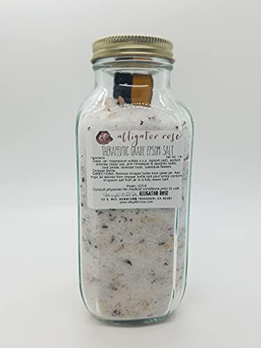 Terapötik Sınıf Epsom Tuzu Rahatlatıcı Terapötik Mineralleri ücretsiz bir Damlalık Şişesi (Lavanta Esansiyel Yağı)ile Karıştırın.