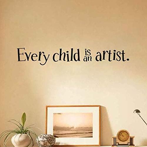 PULABOEvery Çocuk Bir Sanatçı Duvar Sanatı Vinil Çıkartmaları Etiketler Tırnaklar Ev sanat dekoru Çıkartması Aşk Çocuk Yatak