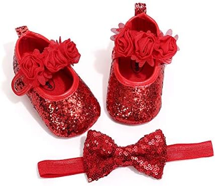 Bebek Kız Mary Jane Flats Ilmek Bandı Bebek Çiçek Prenses Elbise Yumuşak Taban Beşik Ayakkabı Kaymaz Yürümeye Başlayan Ilk