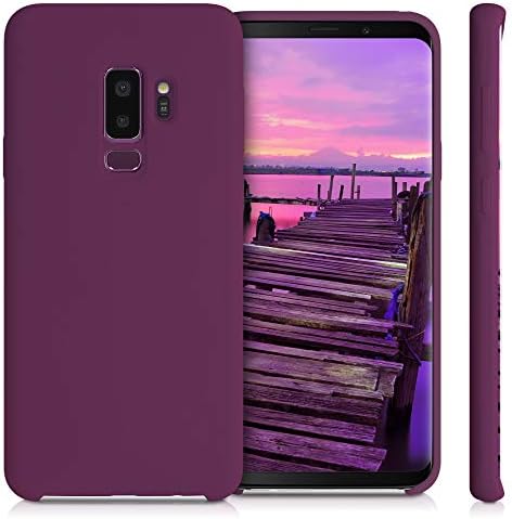 Samsung Galaxy S9 Plus ile Uyumlu Kwmobile TPU Silikon Kılıf-Yumuşak Kaplamalı İnce Telefon Kılıfı-Bordeaux Violet