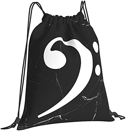 Bas Clef müzik Logo ipli sırt çantası çanta hafif spor sırt çantası yürüyüş Yoga spor salonu