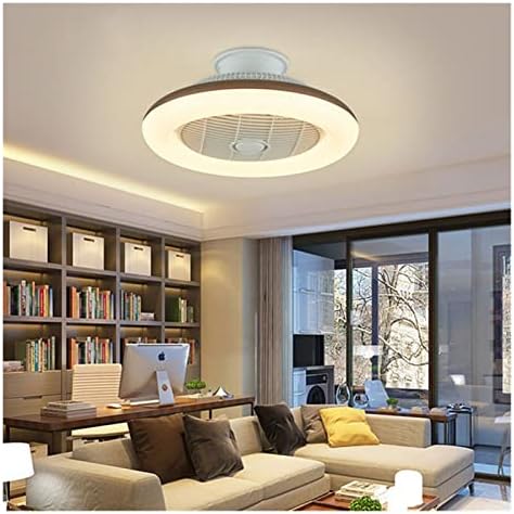 YIBANG-DZSW Bladeless tavan vantilatörü ile ışık yatak odası tavan vantilatörü lamba basit ev görünmez uzaktan kumanda Fan