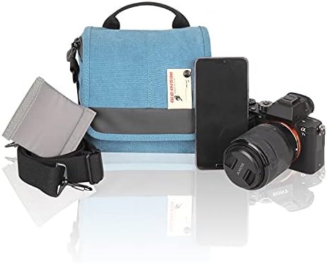 Küçük Kamera Çantası Kadınlar için, aynasız fotoğraf makinesi çantası Sevimli Kompakt Su Geçirmez Tuval askılı çanta DSLR SLR