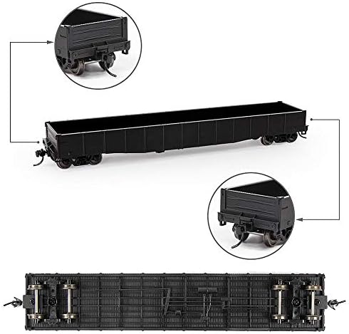 XuetongXT Advisably 3 adet Ölçekli 53ft Açık Gondol Araba 1:87 Siyah Vagonlar Demiryolu Taşıyıcı Model Tren Konteyner Taşıma