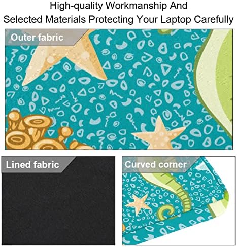 Deniz Dünya Denizyıldızı Deniz Atı Boya Laptop Omuz askılı çanta Kılıf Kol için 13.4 İnç 14.5 İnç Dizüstü laptop çantası Dizüstü