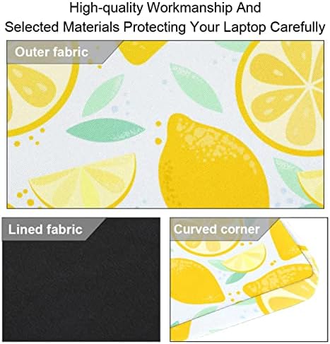 Narenciye Sarı Limon Meyve Laptop omuz askılı çanta Kılıf Kol için 13.4 İnç 14.5 İnç Dizüstü laptop çantası Dizüstü Evrak Çantası