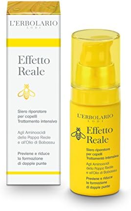 Yoğun saç tedavisi için L'ERBOLARİO Onarıcı serum EFFETTO REALE - SİERO RİPARATORE PER CAPELLİ Kuru ve kırılgan saçlar için