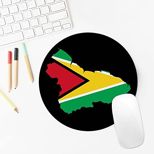 Guyana Bayrağı Harita Yuvarlak Mouse Pad sümen Kaymaz Kauçuk Taban ile Gamer için Ofis Ev Dizüstü Seyahat 2020 cm