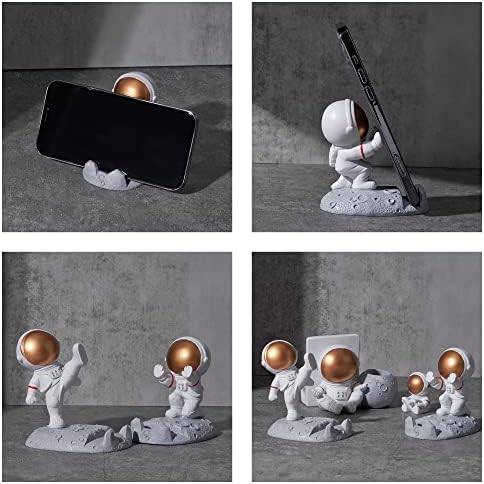 Astronot Cep Telefonu Standı Yaratıcı Spaceman telefon tutucu Masaüstü Süsler için, İterek Eller