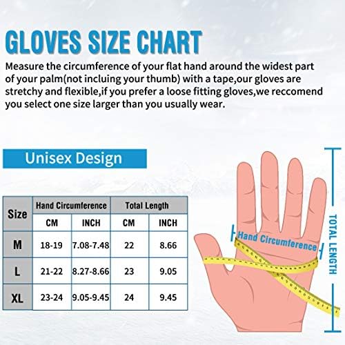 COOYOO Kış Eldiven Kadınlar ve Erkekler için 1/2/3 Pairs, Yükseltilmiş dokunmatik ekran eldiveni, Kaymaz Silikon Jel-Elastik