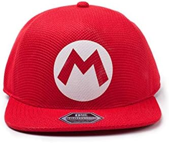 Süper Mario Bros Mario Logosu Kırmızı Dikişsiz Kap
