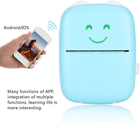 Mini Cep Yazıcı-iOS ve Android ile Uyumlu Termal Bluetooth Yazıcı, 2 Rulo Etiket Kağıdı ile Taşınabilir Kablosuz Cpnnection