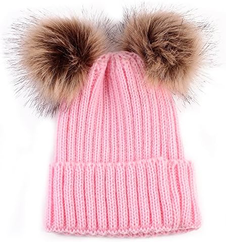 oenbopo 2 ADET Ebeveyn-Çocuk Şapka kış ısıtıcı, Bebek Şapka/Kadın Şapka, anne ve Bebek Örgü Şapka Bere Kış Sıcak Tığ Kap