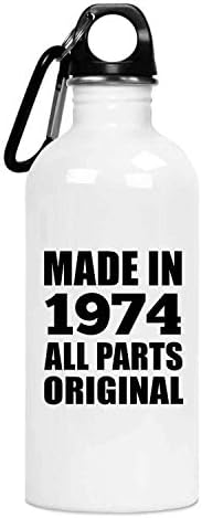 Designsify 48th Doğum Günü 1974 yılında Yapılan Tüm Parçaları Orijinal -20 oz Su Şişesi yalıtımlı Bardak Paslanmaz Çelik-Arkadaş
