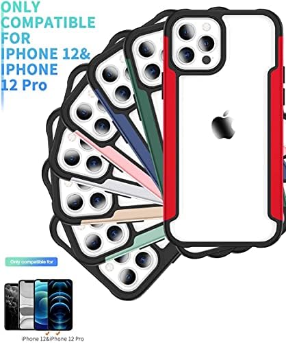 Musment iPhone 12 kılıf ile Uyumlu, iPhone 12 pro Kılıf ile Uyumlu,[2xScreen Koruyucu] 15Ft ile [Hava Yastığı Serisi]. Düşme