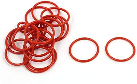 EuısdanAA 20 Adet 14mm x 1mm Kauçuk O-Ringler NBR ısıya Dayanıklı sızdırmazlık Halkası Grommets Kırmızı (20 piezas 14mm x 1mm
