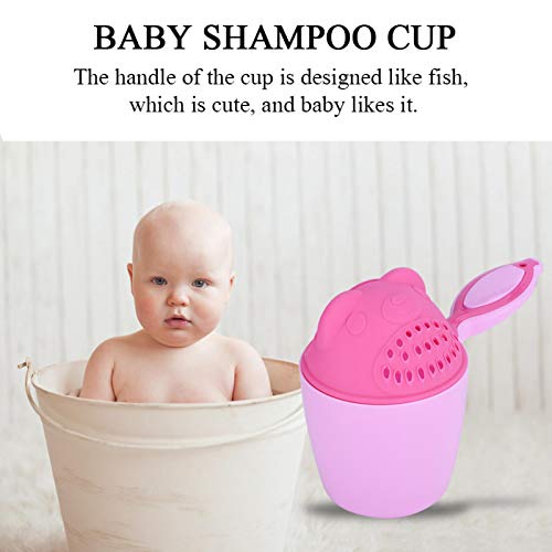 Rahat Sevimli Güvenli Bebek Şampuanı Kupası, Sevimli Şampuan Kupası, Bebek için Çocuklar (Pembe)