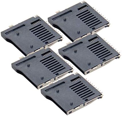 Fielect 10 adet TF Kart Bağlayıcı Tutucu Yaylı Itme Tipi PCB Dağı Bağlayıcı 9 Pin