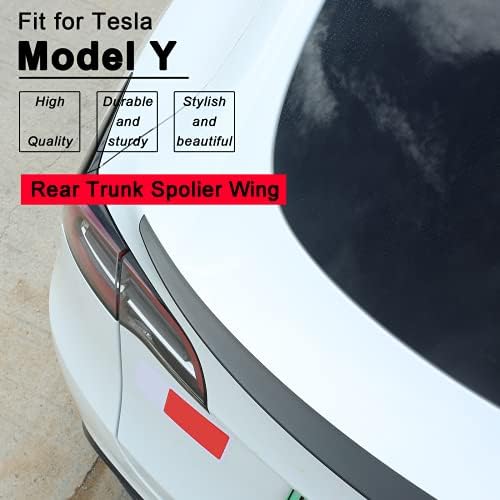 Carwiner Tesla Model Y Bagaj Spoiler Kanat ABS OEM Tarzı Arka Bagaj Spoiler Kanat Performans Karbon fiber Spor Aksesuarları