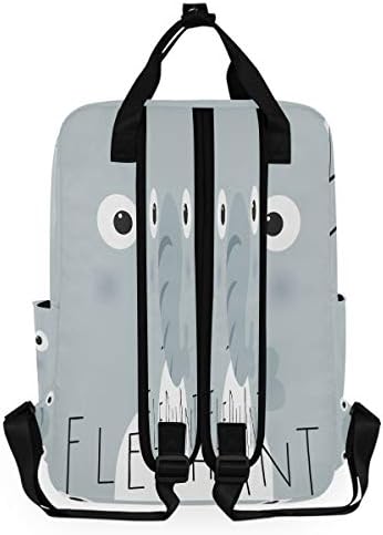 Gri fil karikatür omuz sırt çantası öğrenci hafif bebek bezi çantası seyahat çocuk kız erkek için