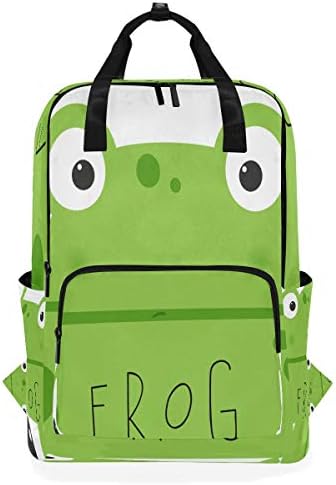 Yeşil kurbağa karikatür omuz sırt çantası öğrenci hafif bebek bezi çantası seyahat çocuk kız erkek için