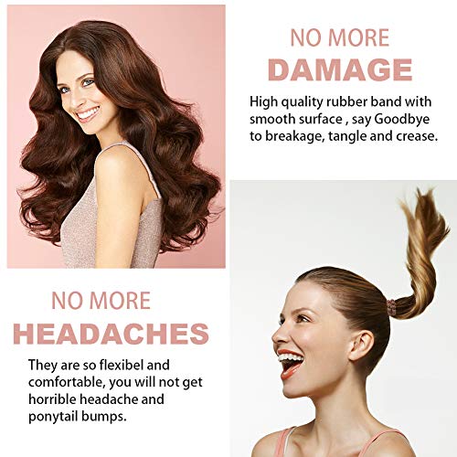 Spiral Saç Bağları Kırışık Yok, Renkli Traceless Saç Bağları, Kadın Kızlar için Elastik Bobin Saç Bağları, Mat Telefon Kablosu