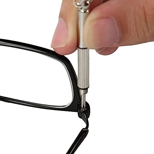MMOBIEL 1010 Pcs Profesyonel Gözlük tamir kiti ile Vidalar, Hassas Tornavidalar ve Paslanmaz Çelik Kavisli Cımbız ve Bez için