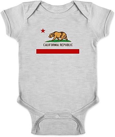 Pop Konuları Kaliforniya Cumhuriyeti Calexit Bayrağı Bebek Erkek Bebek Kız Bodysuit
