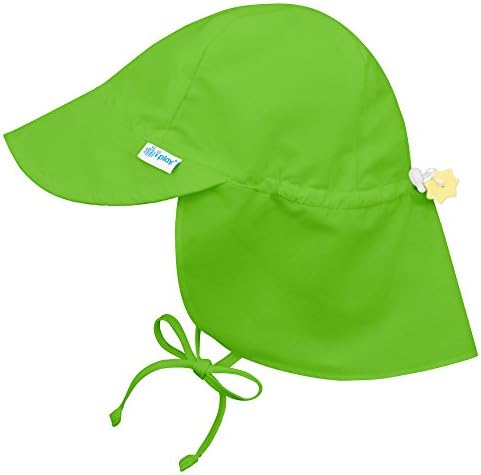 oynuyorum. yeşil filizler tarafından Kız Bebek Katı Flap Güneş Koruma Şapkası UPF 50+