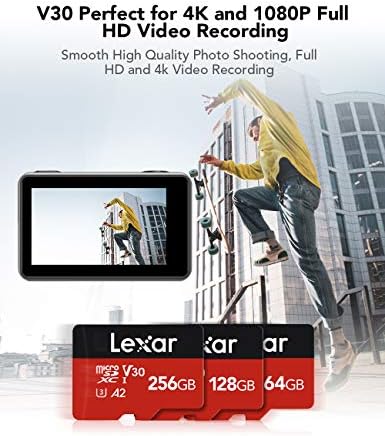 Lexar 64 GB Micro SD Kart, microSDXC UHS-I Flash Bellek Kartı Adaptörü ile-kadar 160 MB / s, A2, U3, Class10, V30, Yüksek Hızlı