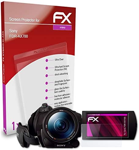atFoliX Plastik Cam Koruyucu Film ile Uyumlu Sony FDR-AX700 Cam Koruyucu, 9 H Hibrid-Cam FX Cam Ekran Koruyucu Plastik