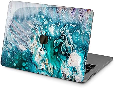 Cavka Sert Kabuk Kılıf Değiştirme için MacBook Pro 13 A2338 2020 Hava 13 A2179 Retina 2015 Mac 11 Mac 12 Desen Suluboya Aqua