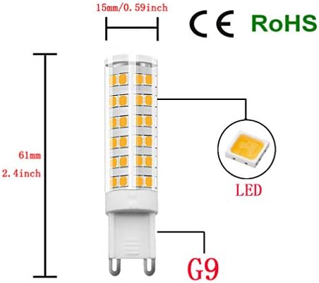 RANBOO G9 LED Ampul, 7 W (60 W Halojen Ampul Eşdeğeri), 450LM, AC 110 V-130 V, Kısılabilir değil, Titreşimsiz, 360 Derece Işın