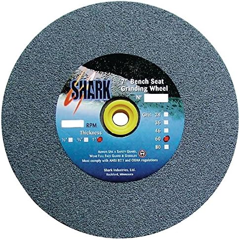 Shark 2038 12-İnç x 2-İnç x 1.25-İnç Tezgah Koltuk Taşlama Tekerleği, Grit-24 ile