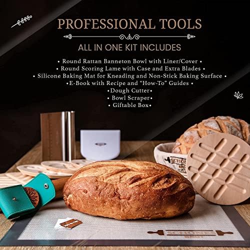 10 Ekmek Prova Sepeti Seti-Ekmek Yapma Seti, Hamur Mayası Ekmek Pişirme Malzemeleri ile Fırını Mutfağınıza Getiriyor-Ev Yapımı