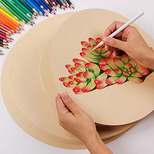 TOYANDONA 25 Yaprak Çizim Kağıdı, aydınger Kağıdı, Yuvarlak Kraft Kroki Kağıt, boyama Sanat Malzemeleri Sanatçı için Okul (25