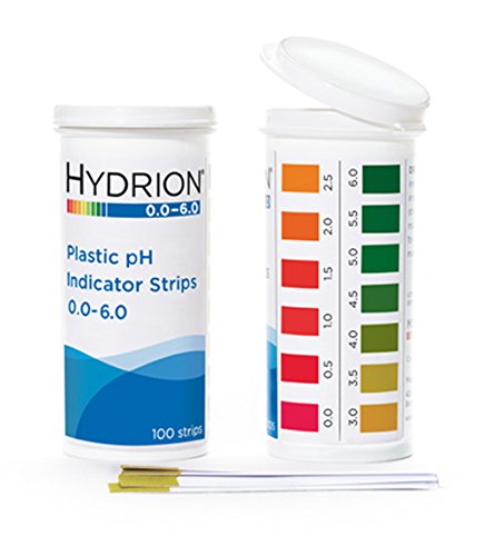 Micro Essential Lab 9200 Hidrion Spektral Plastik pH Test Şeritleri, 0.0-6.0, 100 şerit / şişe (6 şişe)