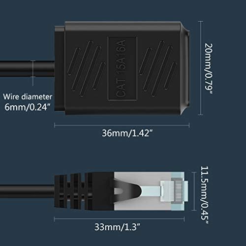 3.3 ft Ethernet Uzatma Kablosu RJ45 Ağ LAN Erkek Kadın Cat6 kablo kordonu rj45 Splitter 1 ila 3