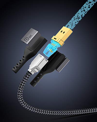 DisplayPort Kablosu 1.4, Maxonar 8 K 10Ft/ 3 M dp'den dp'ye kablo kordonu (8K@60Hz 7680x4320, 4K@240Hz, 2K@144Hz) HBR3 Odyssey