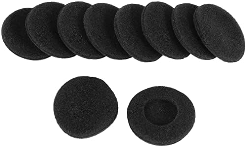 EuısdanAA 10 x Siyah Yumuşak SpongeEar Pedleri Kapak için 3.5 cm OD Kulaklık Kulaklık(10 x funda de almohadillas negras suaves
