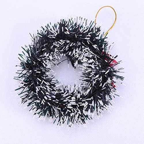 Happyyamı Mini Noel Çelenk Süs Asılı Yıldız Çelenk Noel Ağacı Kolye Dekor Hediyeler