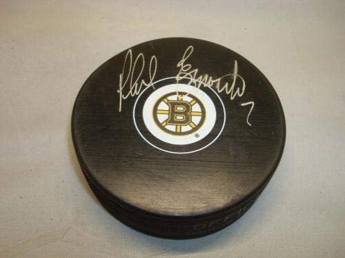 Phil Esposito İmzalı Boston Bruins Hokey Diski İmzalı JSA COA 1A-İmzalı NHL Diskleri