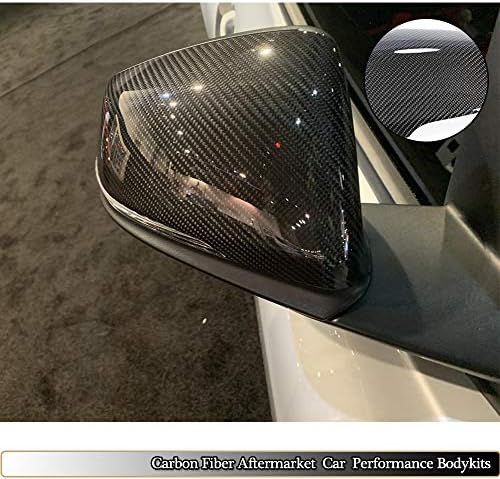 MCARCAR KİTİ Ayna kapağı uyar BMW X1 F48 F49 2019 Yedek Karbon Fiber CF Yan dikiz aynası Kapakları Araba Dış Dış Kabuk